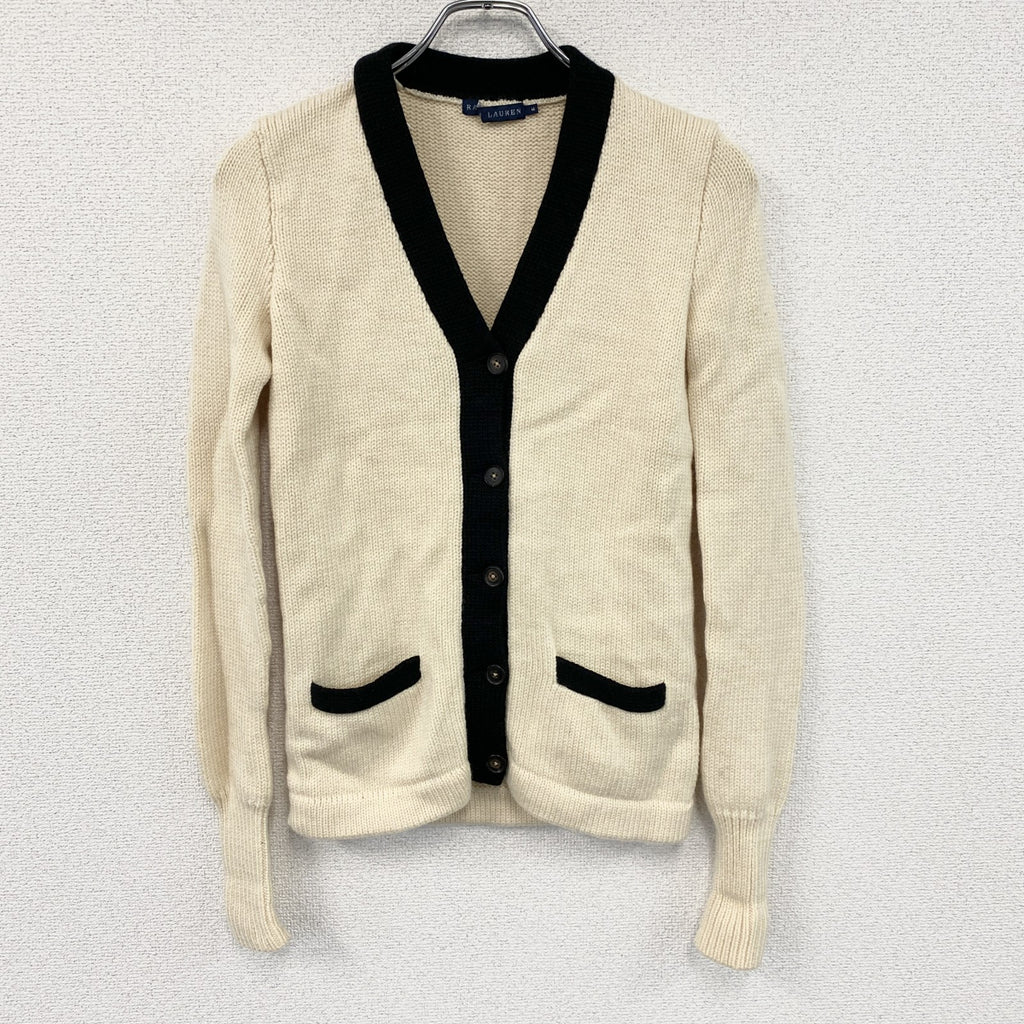 RALPH LAUREN　ラルフローレン　ニットカーディガン　アイボリー　Mサイズ