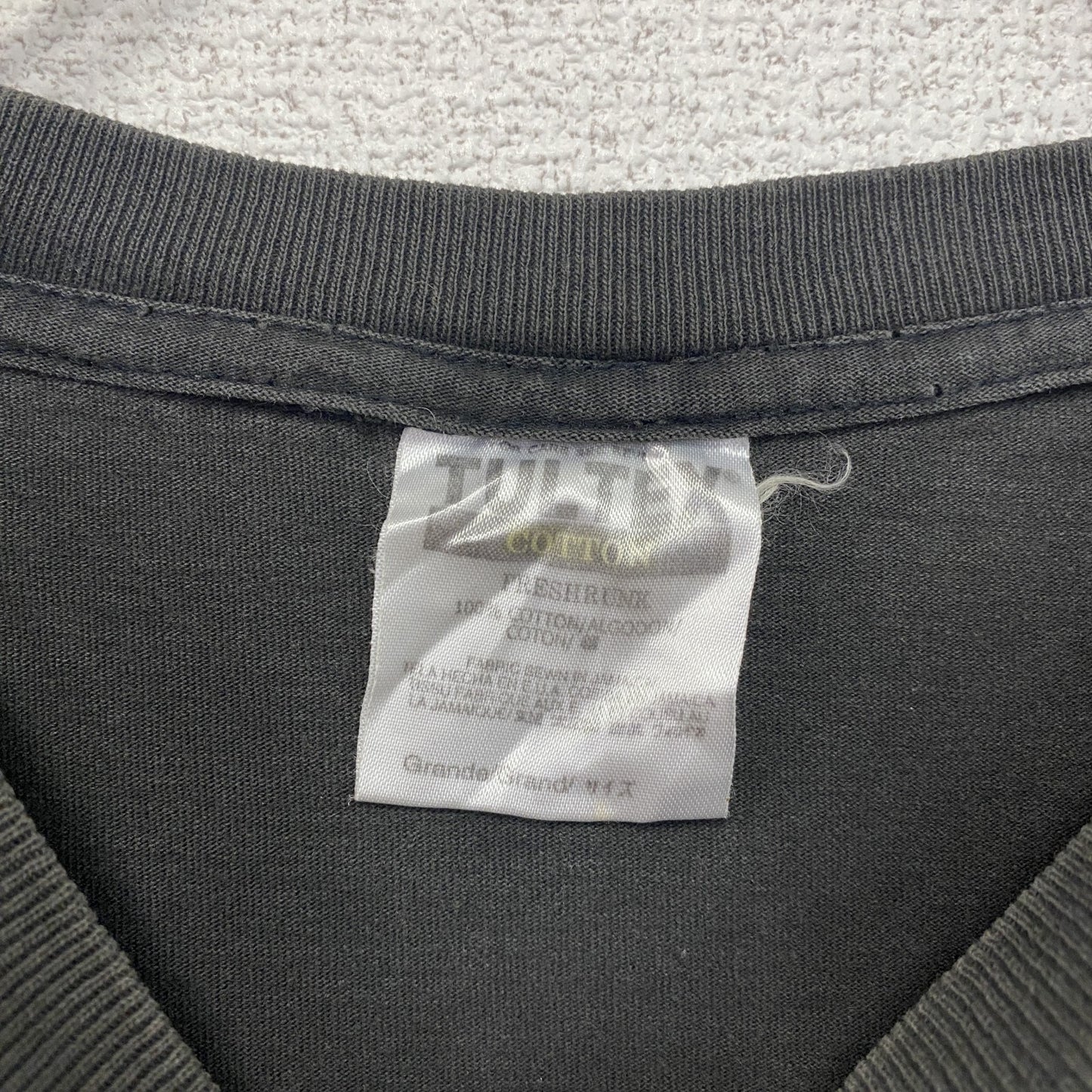90s　TULTEX　タルテックス　スピットファイアウィール　半袖プリントTシャツ　ブラック　Grandeサイズ