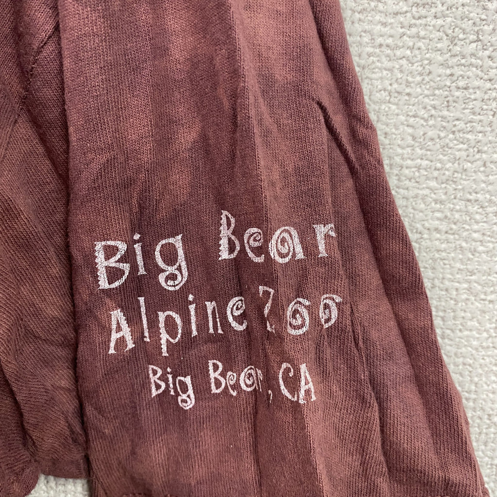 THE MOUNTAIN　ザマウンテン　半袖プリントTシャツ　アニマルT　タイダイ　ワインレッド　XLサイズ
