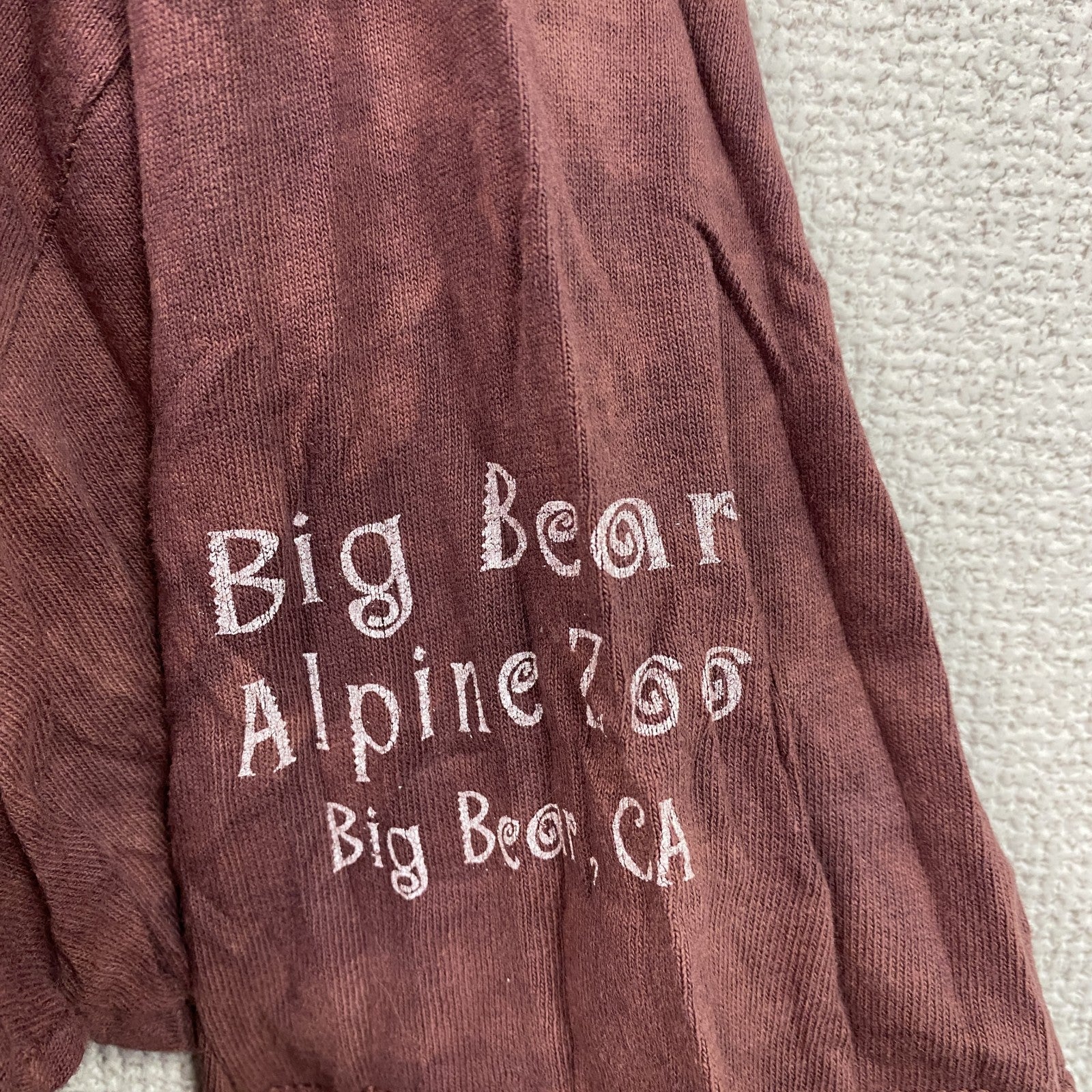 THE MOUNTAIN　ザマウンテン　半袖プリントTシャツ　アニマルT　タイダイ　ワインレッド　XLサイズ