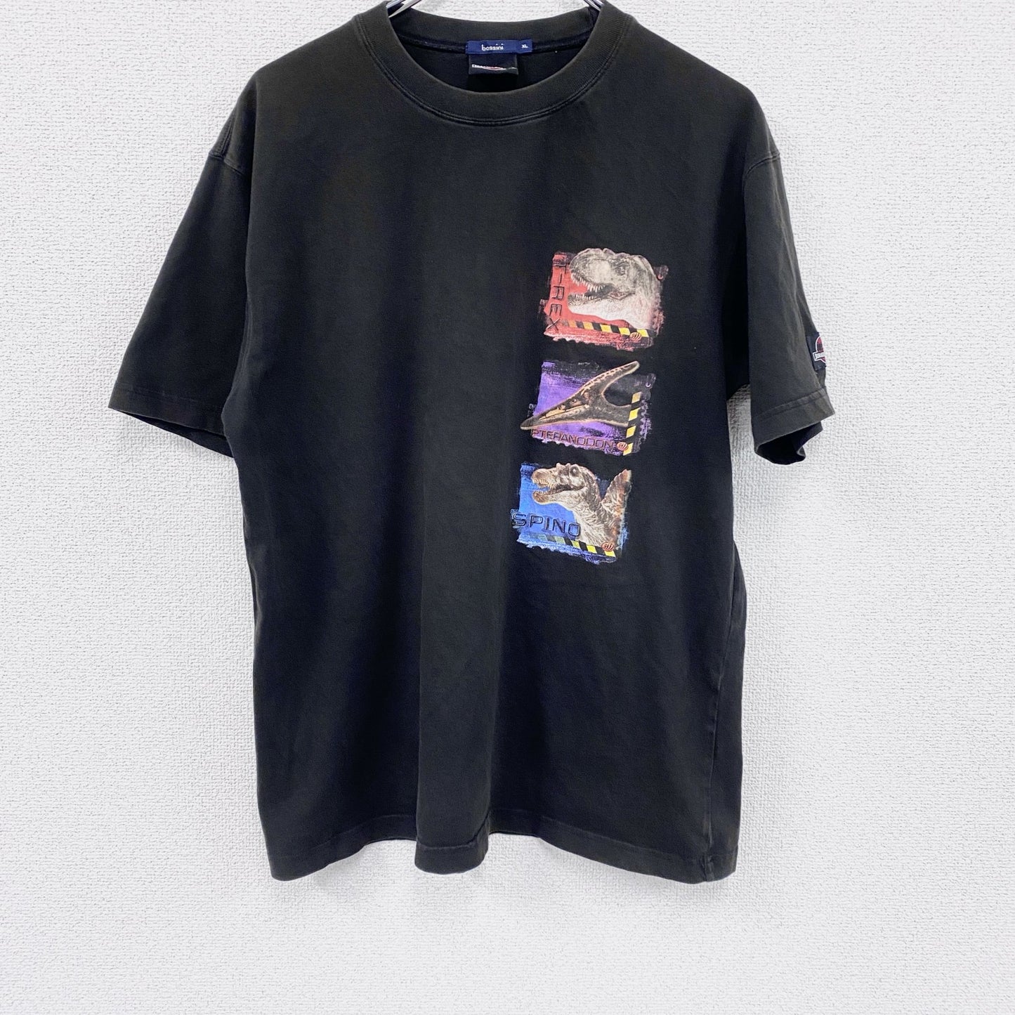 JURASSICPARK　ジュラシック・パーク　半袖プリントTシャツ　ムービーT　黒　ブラック　XLサイズ