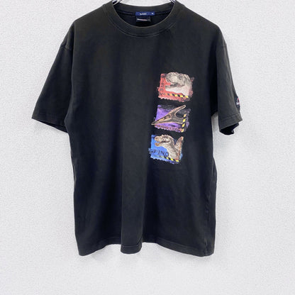 JURASSICPARK　ジュラシック・パーク　半袖プリントTシャツ　ムービーT　黒　ブラック　XLサイズ