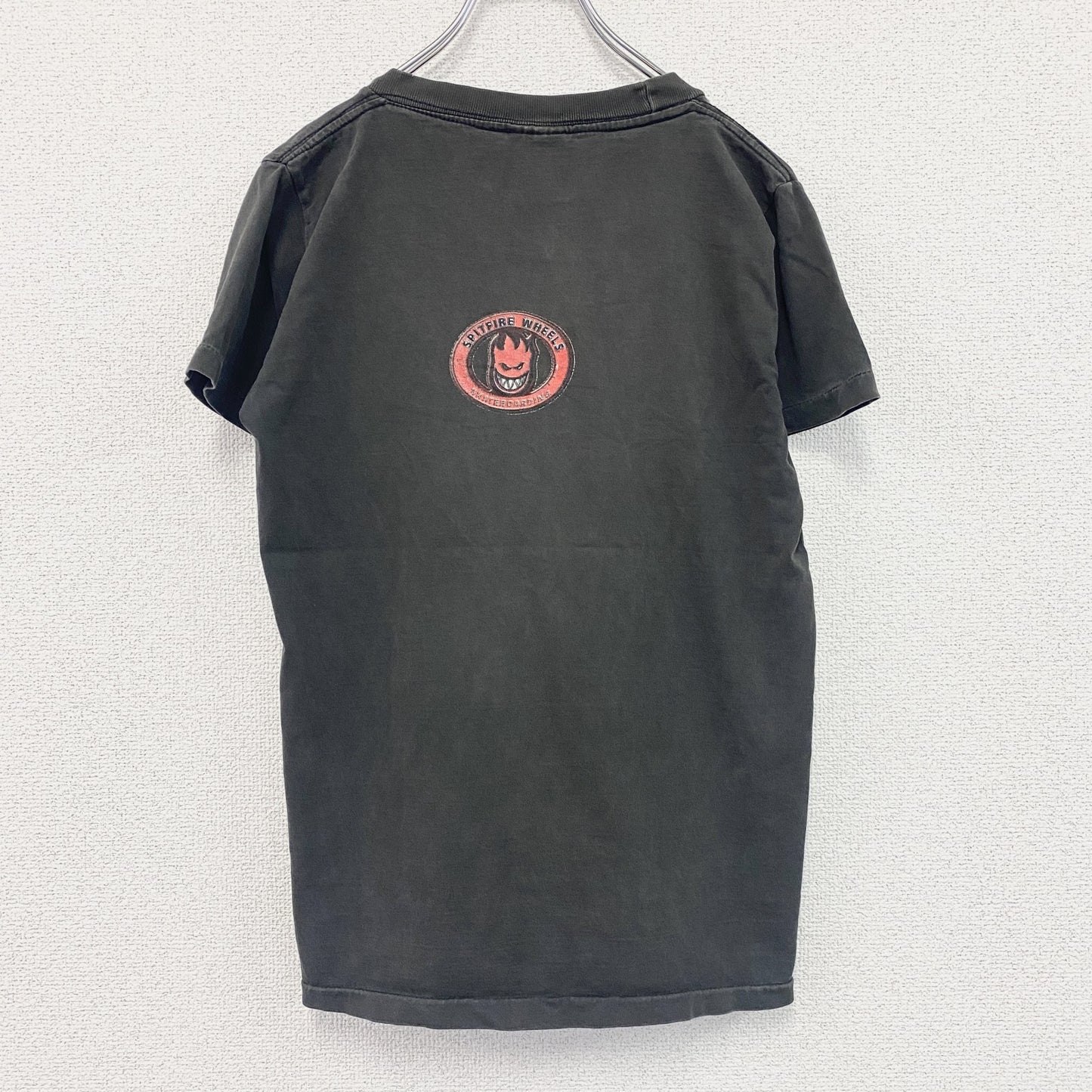 90s　TULTEX　タルテックス　スピットファイアウィール　半袖プリントTシャツ　ブラック　Grandeサイズ