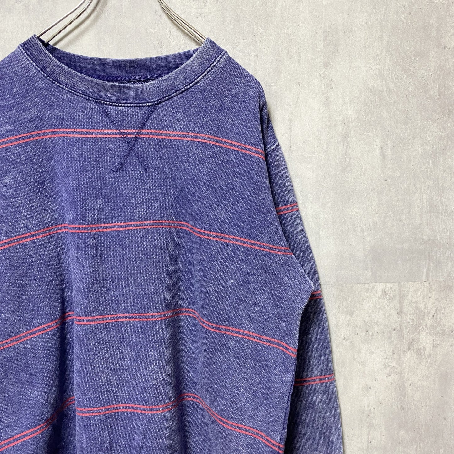 古着 used　Brooklyn Cloth　長袖スウェット　トレーナー　ネイビー　レトロ　オーバーサイズ　XLサイズ