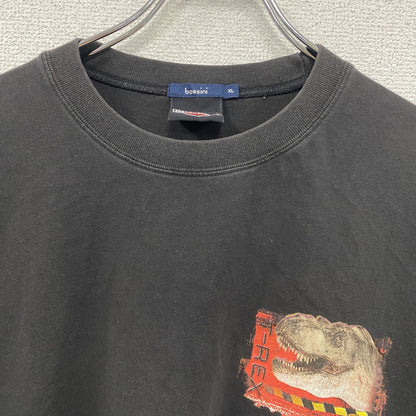 JURASSICPARK　ジュラシック・パーク　半袖プリントTシャツ　ムービーT　黒　ブラック　XLサイズ