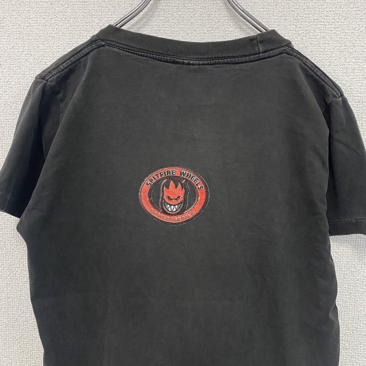 90s　TULTEX　タルテックス　スピットファイアウィール　半袖プリントTシャツ　ブラック　Grandeサイズ