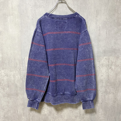 古着 used　Brooklyn Cloth　長袖スウェット　トレーナー　ネイビー　レトロ　オーバーサイズ　XLサイズ
