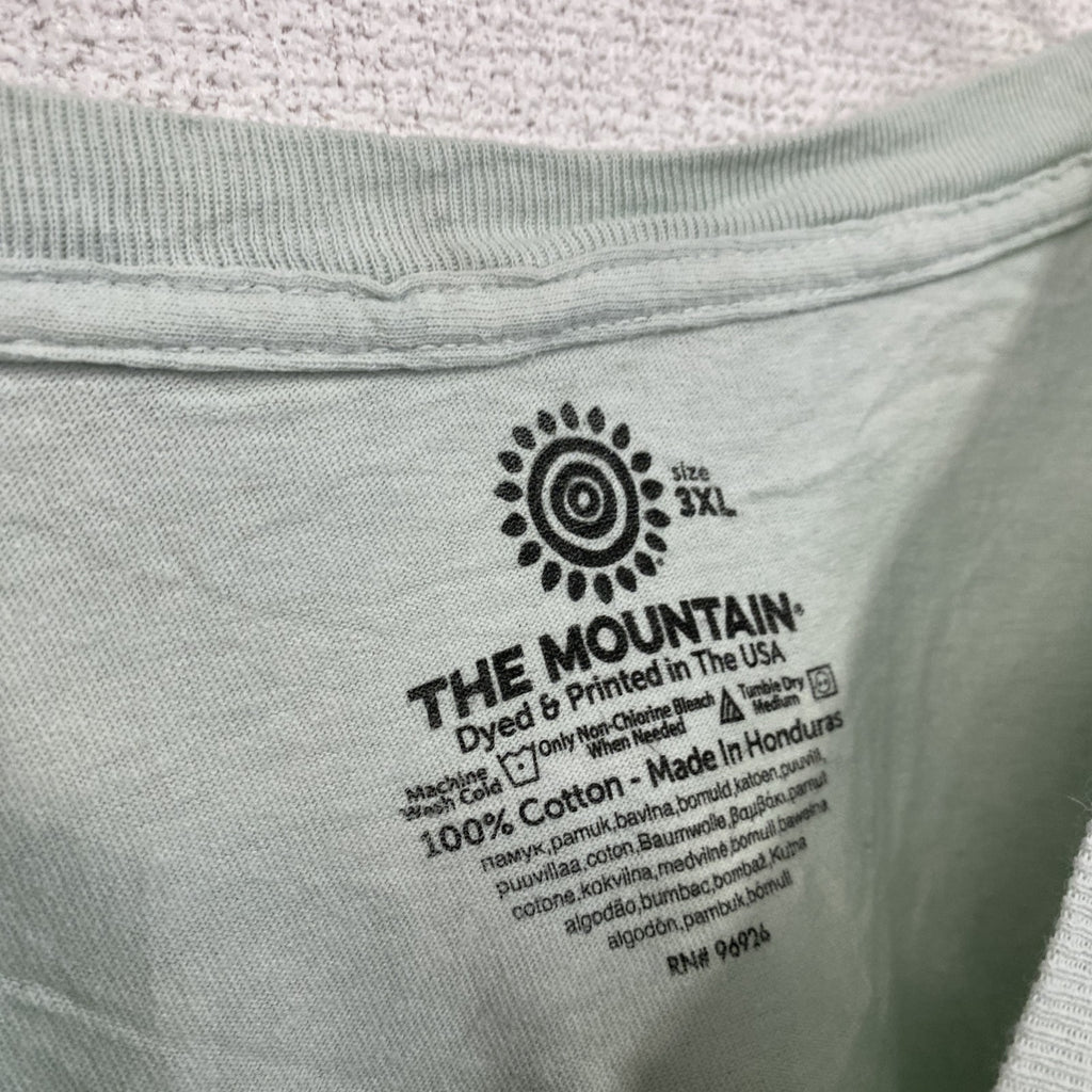 THE MOUNTAIN　ザマウンテン　半袖プリントTシャツ　アニマルT　タイダイ　ライトグリーン　3XLサイズ