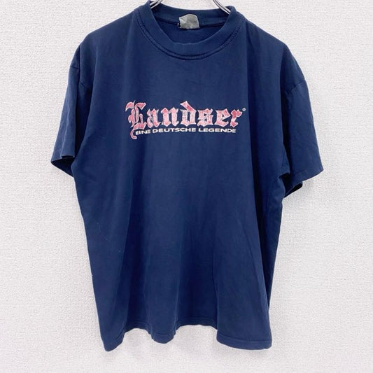 B＆C　半袖プリントTシャツ　Landser　紺　ネイビー　XLサイズ
