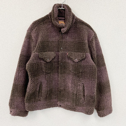 Levi’ｓ　リーバイス　ボアジャケット　紫　パープルブラウン　Lサイズ