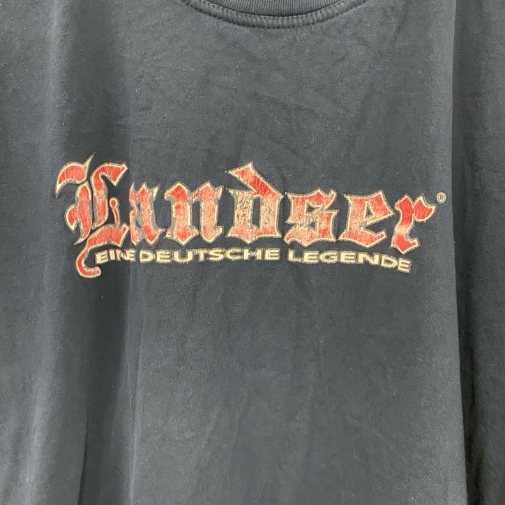 B＆C　半袖プリントTシャツ　Landser　紺　ネイビー　XLサイズ