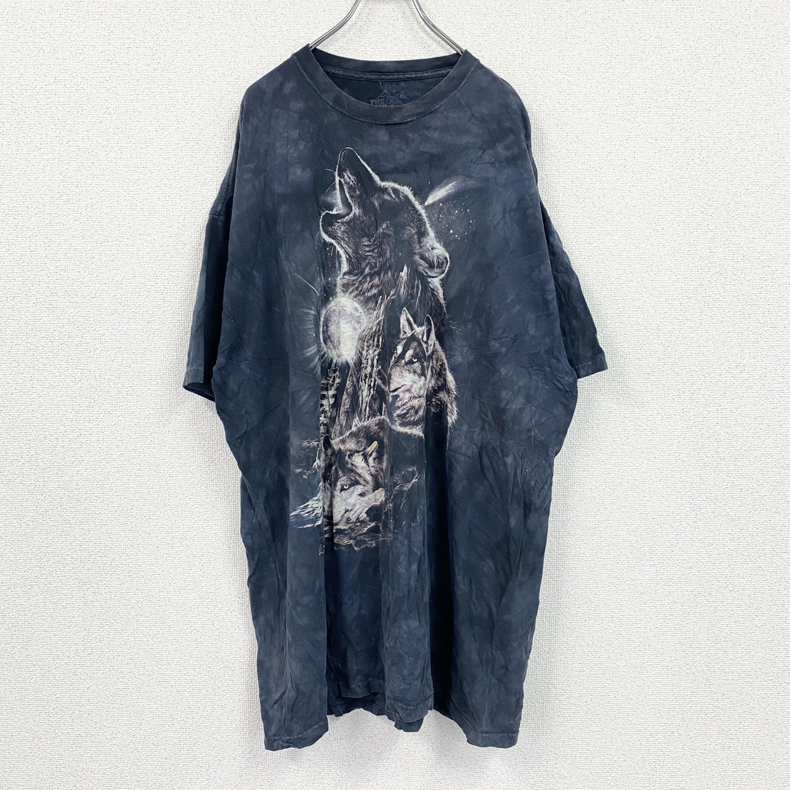 THE MOUNTAIN　ザマウンテン　半袖プリントTシャツ　アニマルT　タイダイ　黒　ブラック　3XLサイズ