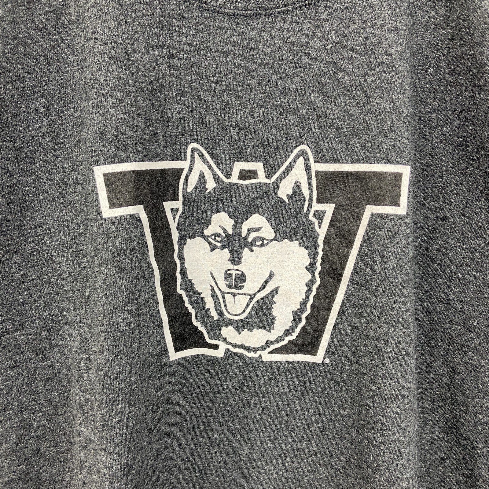 古着 used　Champion チャンピオン　半袖カレッジロゴプリントTシャツ　ワシントン大学　グレー　Lサイズ