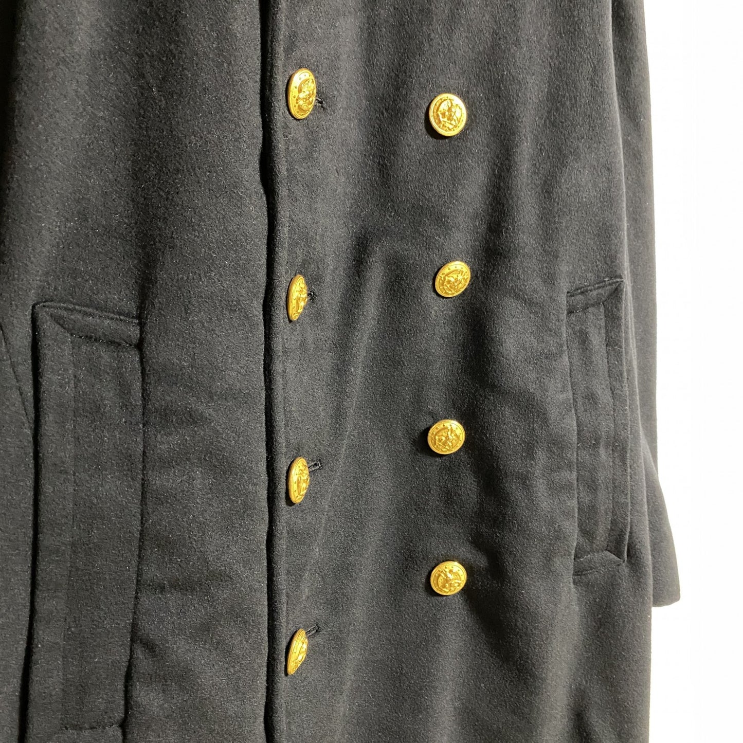 古着 used　50s　米海軍　U.S.NAVY　ピーコート　オフィサーコート　ミリタリー　黒　ブラック　ヴィンテージ