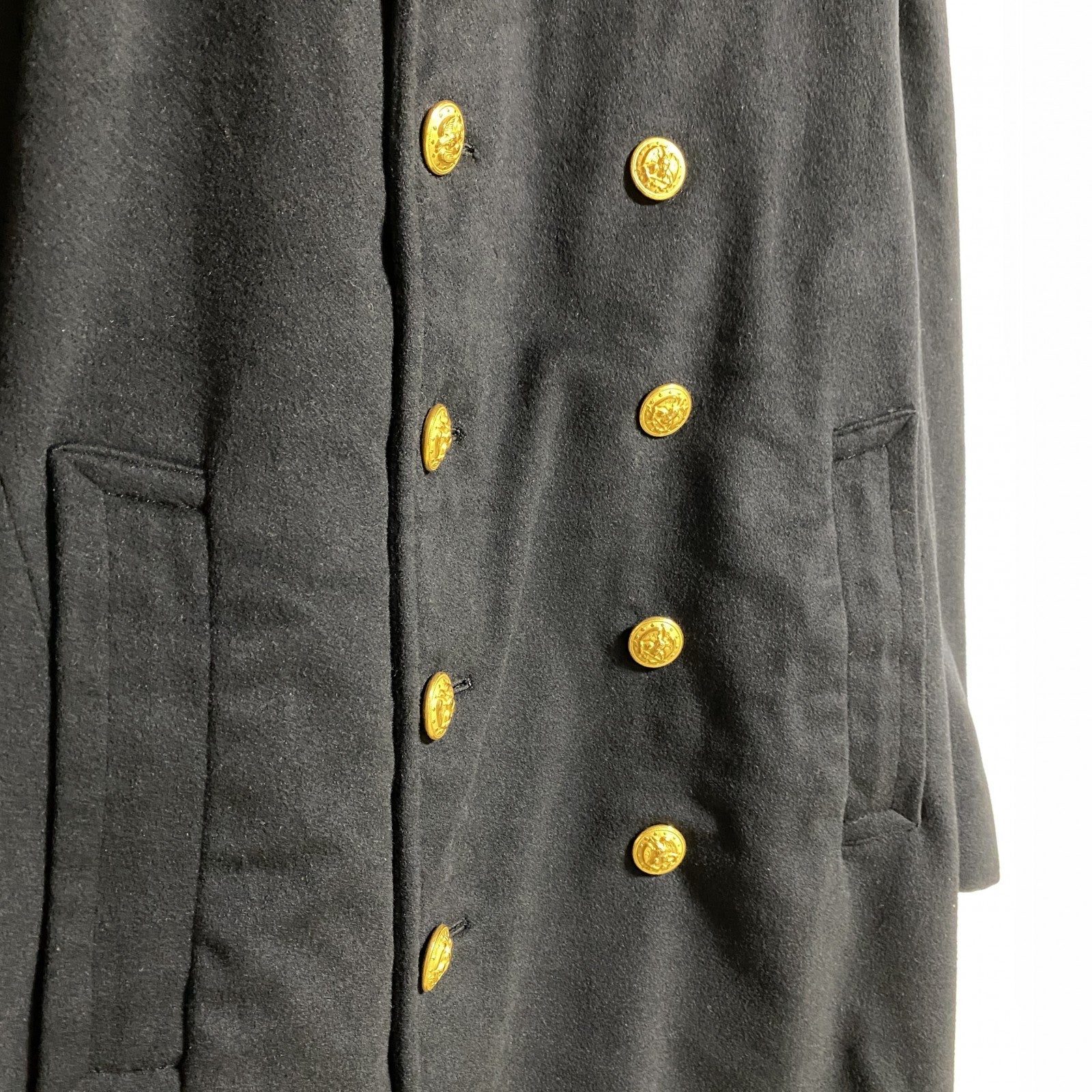 古着 used　50s　米海軍　U.S.NAVY　ピーコート　オフィサーコート　ミリタリー　黒　ブラック　ヴィンテージ