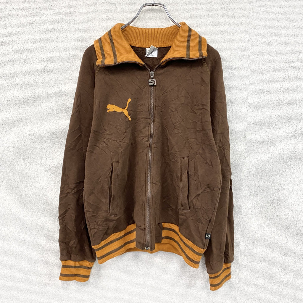 PUMA　プーマ　トラックジャケット/ジャージ　茶色　ブラウン　オレンジ　Lサイズ　古着