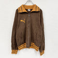 PUMA　プーマ　トラックジャケット/ジャージ　茶色　ブラウン　オレンジ　Lサイズ　古着