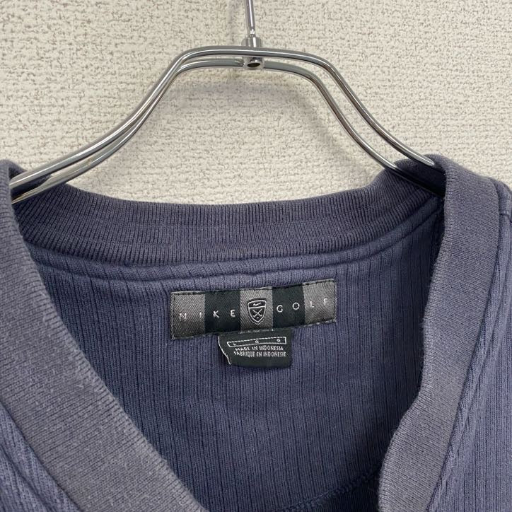 00s　NIKE GOLF　ナイキゴルフ　コットンニットベスト　ヴィンテージ　紺　ネイビー　Lサイズ