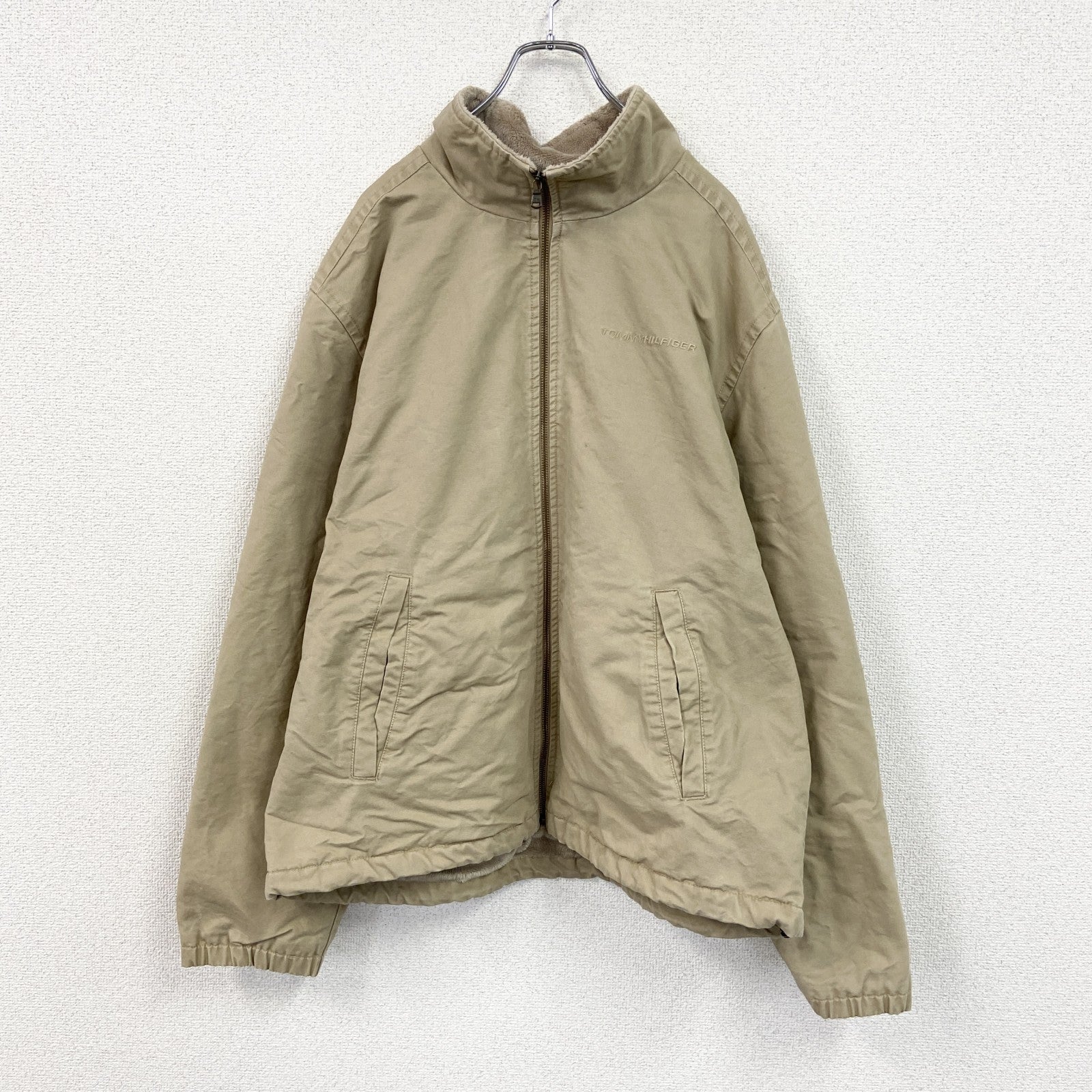 TOMMY HILFIGER　トミーヒルフィガー　フルジップブルゾン　ベージュ　XLサイズ