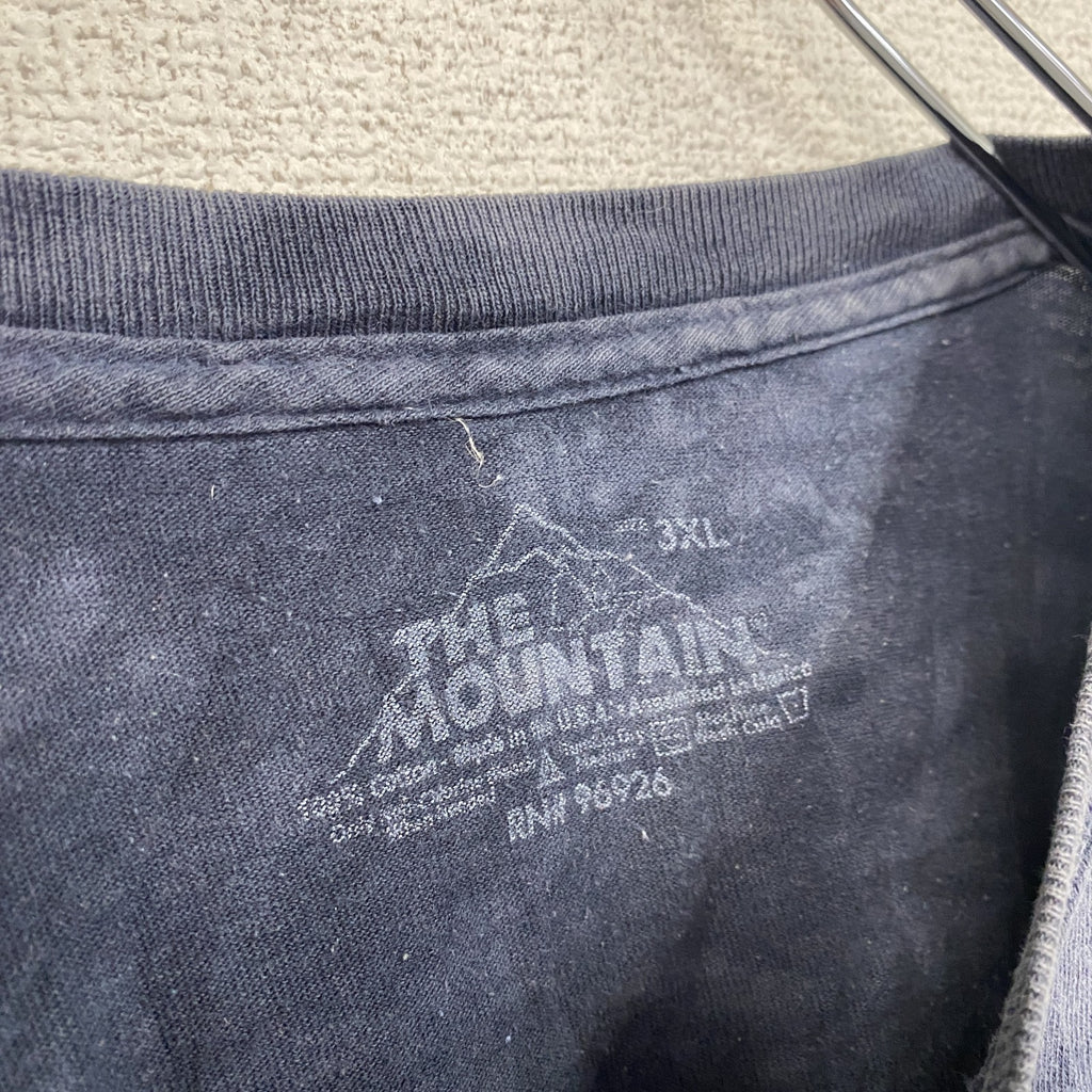 THE MOUNTAIN　ザマウンテン　半袖プリントTシャツ　アニマルT　タイダイ　黒　ブラック　3XLサイズ