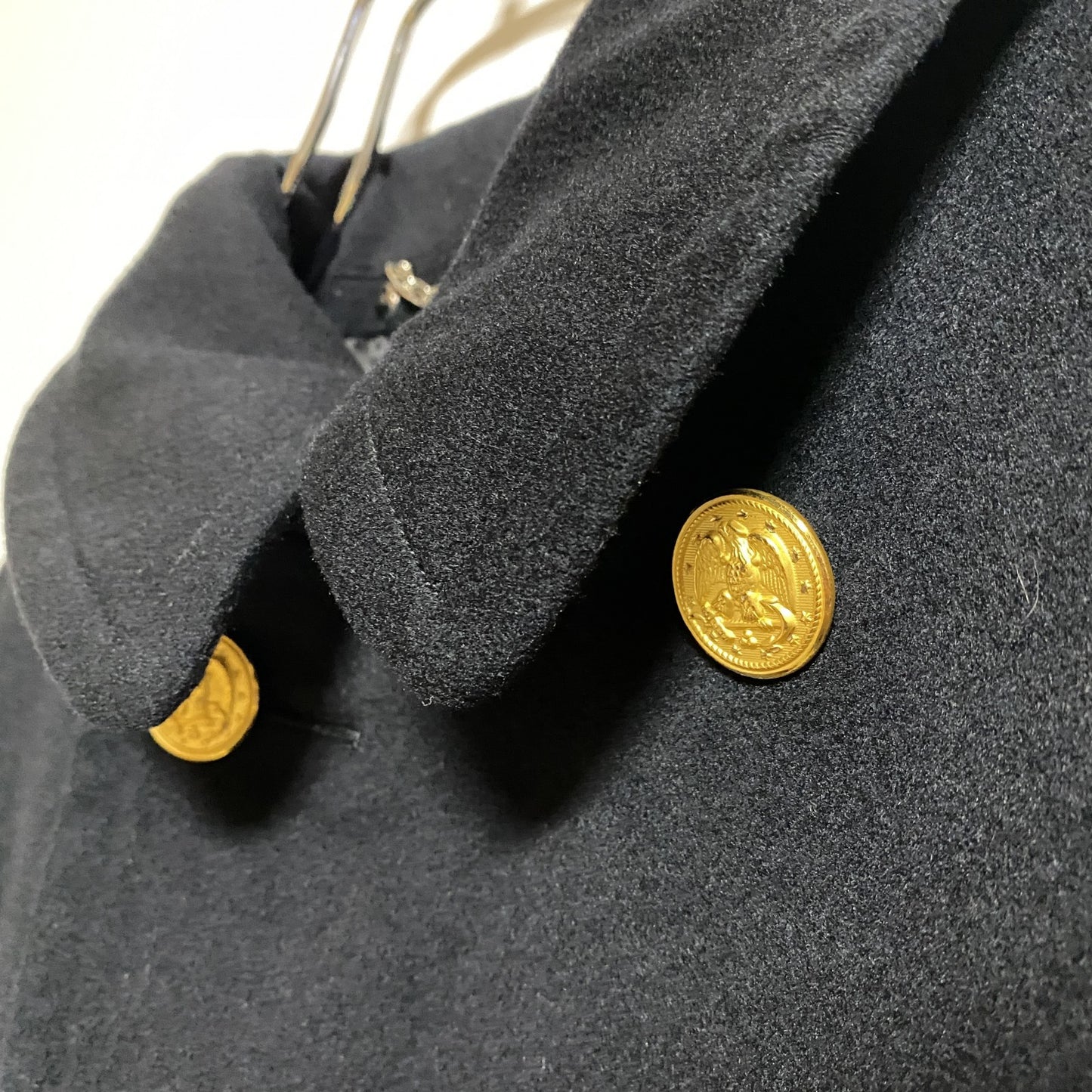 古着 used　50s　米海軍　U.S.NAVY　ピーコート　オフィサーコート　ミリタリー　黒　ブラック　ヴィンテージ