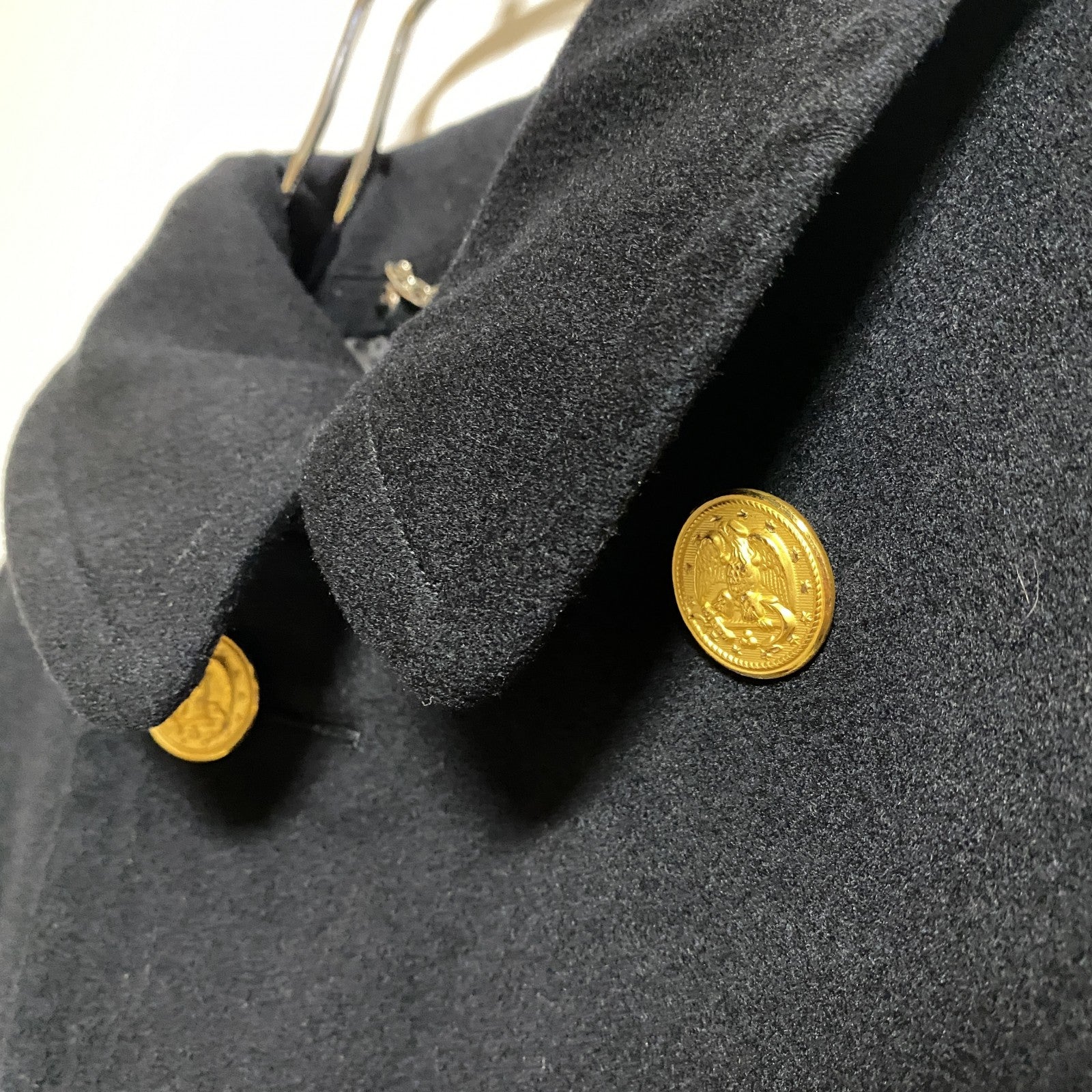 古着 used　50s　米海軍　U.S.NAVY　ピーコート　オフィサーコート　ミリタリー　黒　ブラック　ヴィンテージ