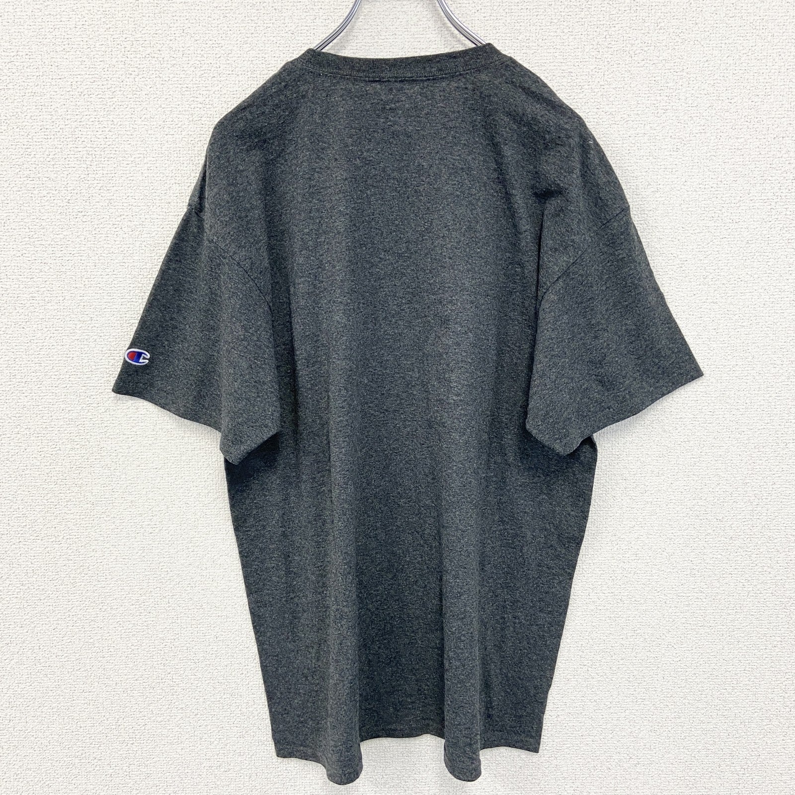古着 used　Champion チャンピオン　半袖カレッジロゴプリントTシャツ　ワシントン大学　グレー　Lサイズ