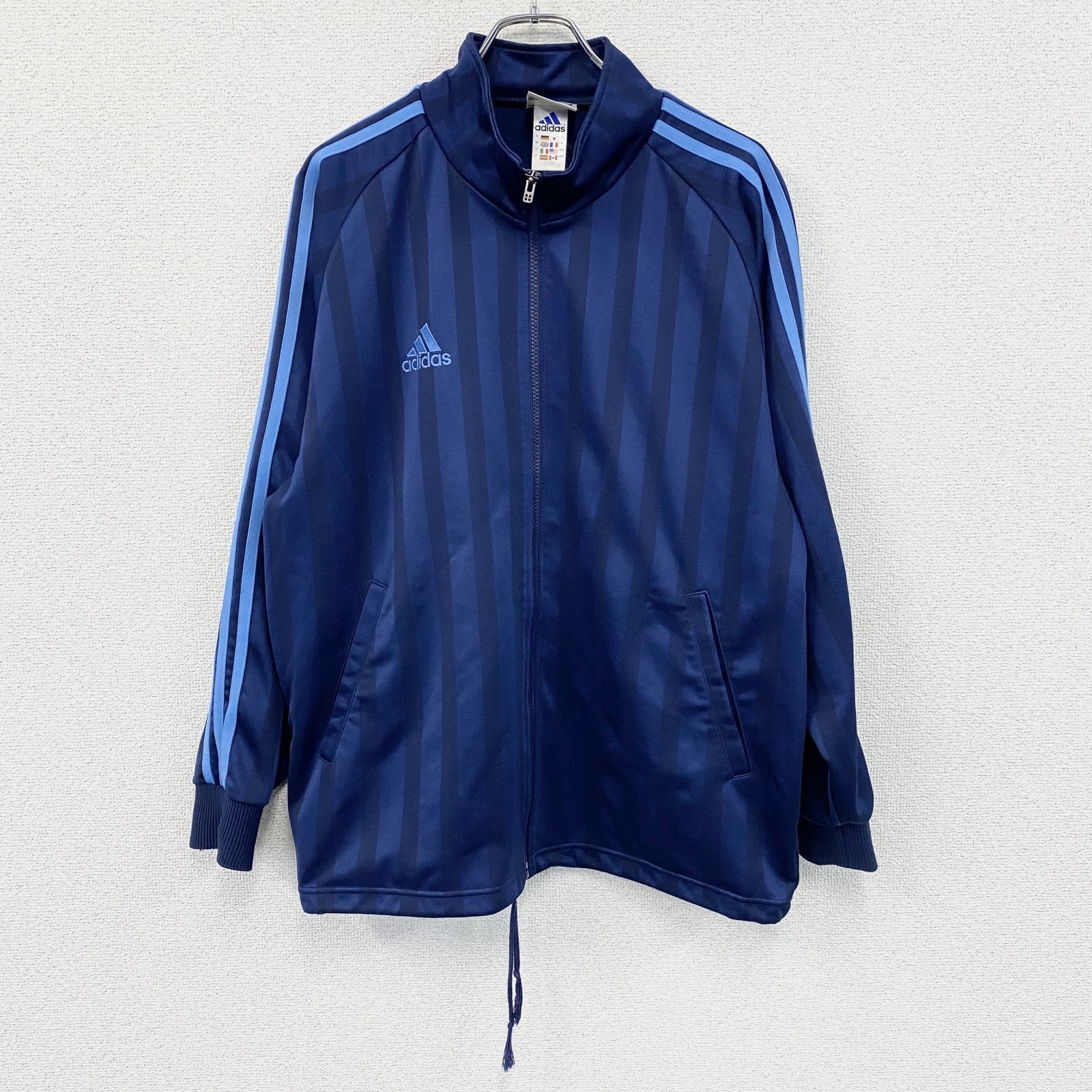 adidas　アディダス　トラックジャケット/ジャージ　紺　ネイビー　Oサイズ