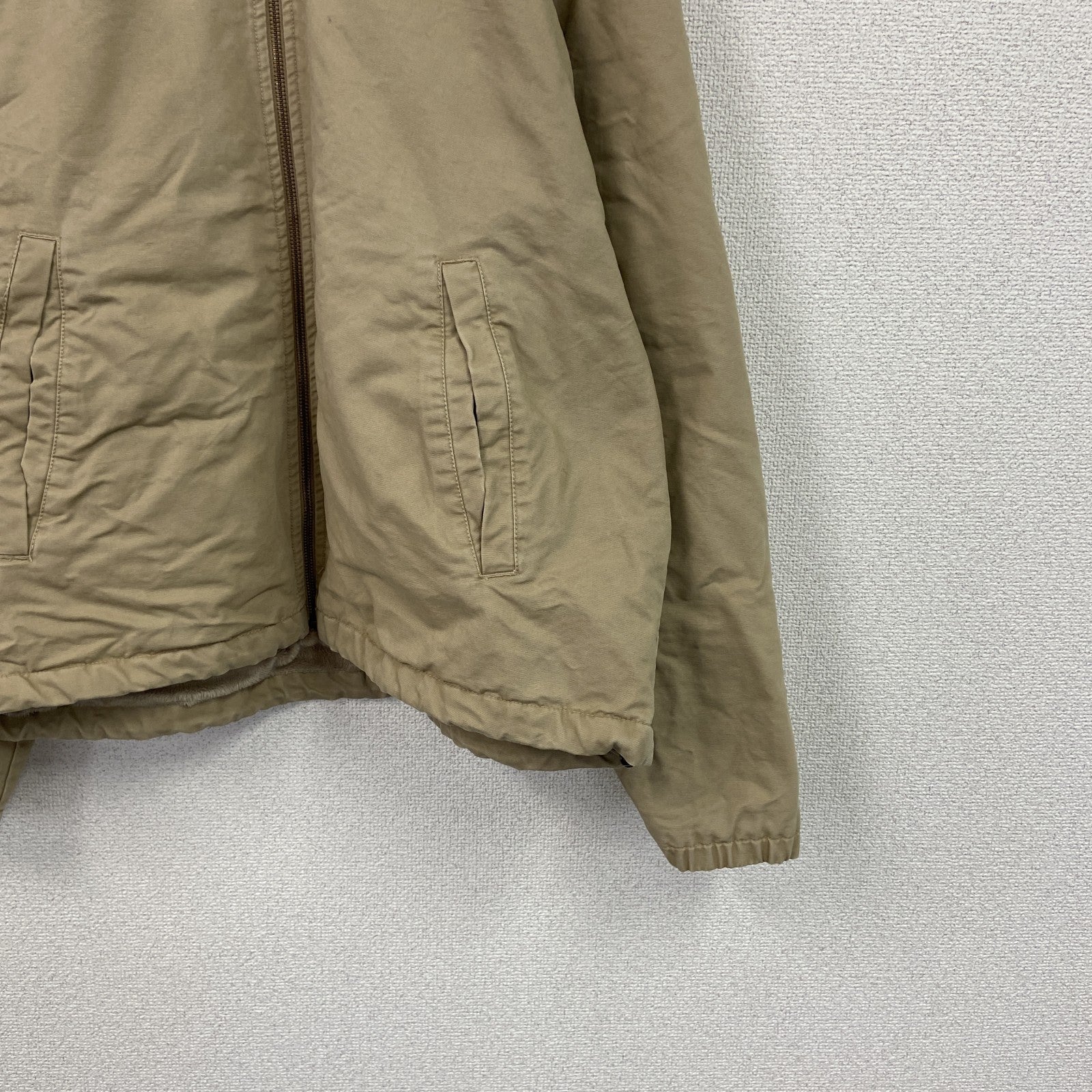 TOMMY HILFIGER　トミーヒルフィガー　フルジップブルゾン　ベージュ　XLサイズ