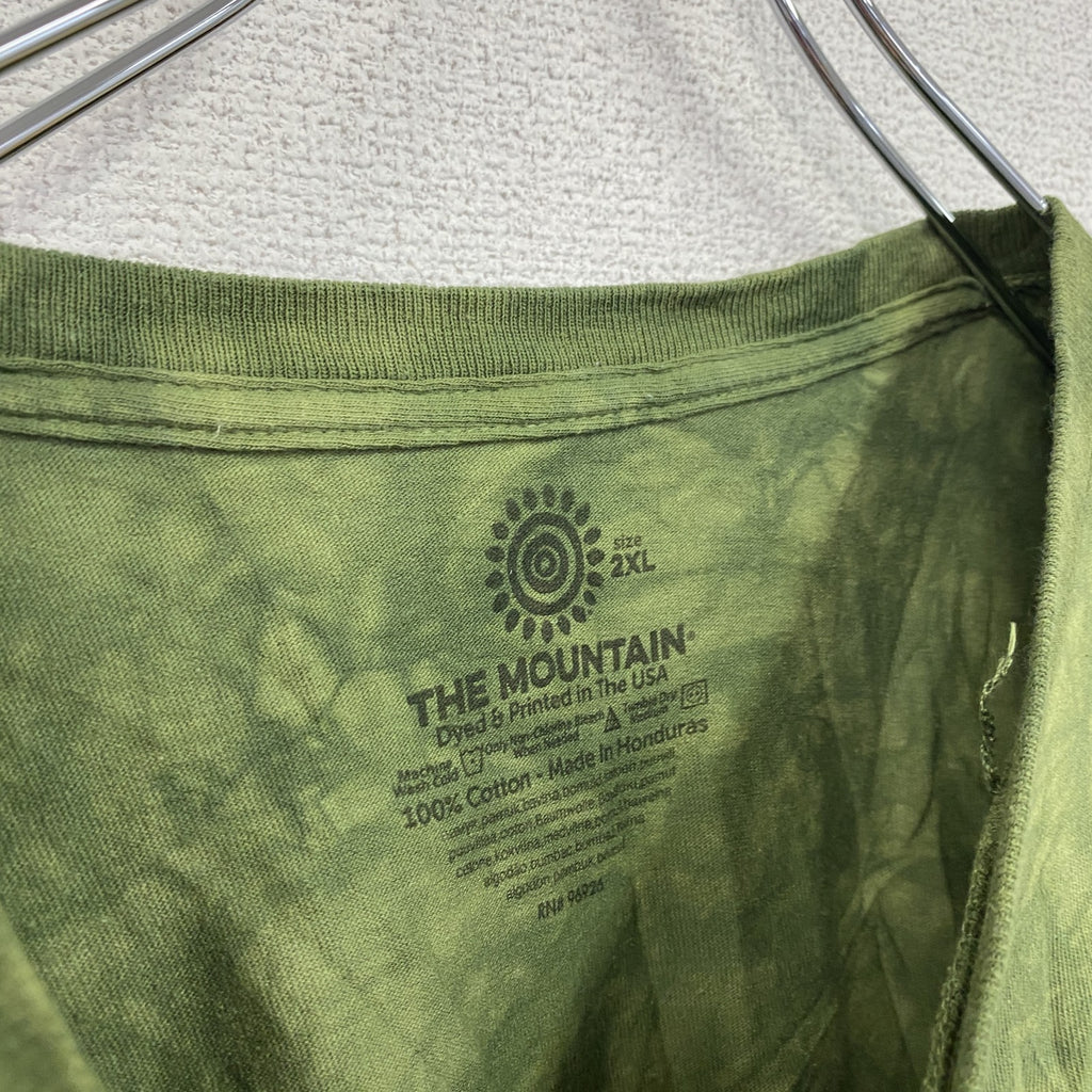 THE MOUNTAIN　ザマウンテン　半袖プリントTシャツ　タイダイ　緑　グリーン　2XLサイズ