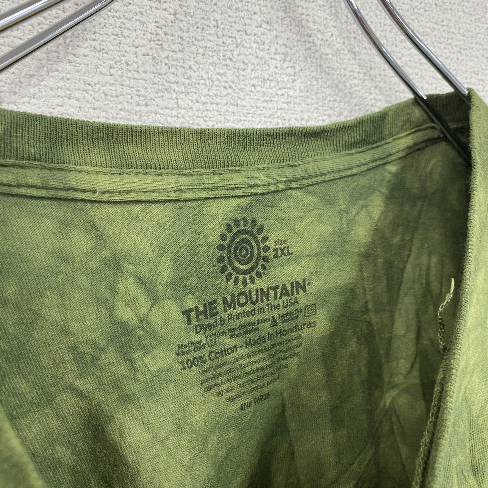 THE MOUNTAIN　ザマウンテン　半袖プリントTシャツ　タイダイ　緑　グリーン　2XLサイズ
