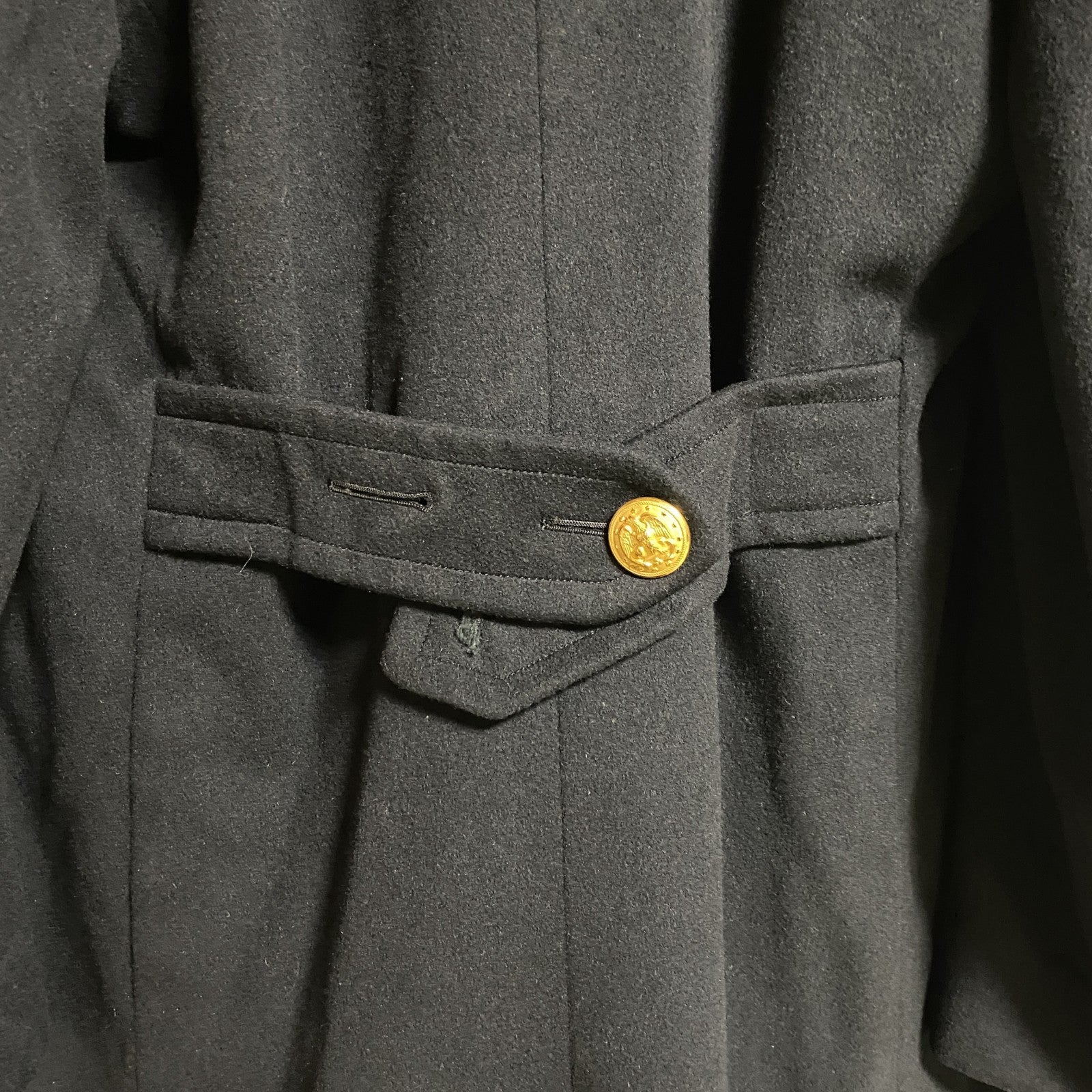 古着 used　50s　米海軍　U.S.NAVY　ピーコート　オフィサーコート　ミリタリー　黒　ブラック　ヴィンテージ