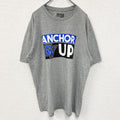 古着 used　adidas アディダス　半袖プリントＴシャツ　クルーネック　灰色　グレー　evolve　XLサイズ