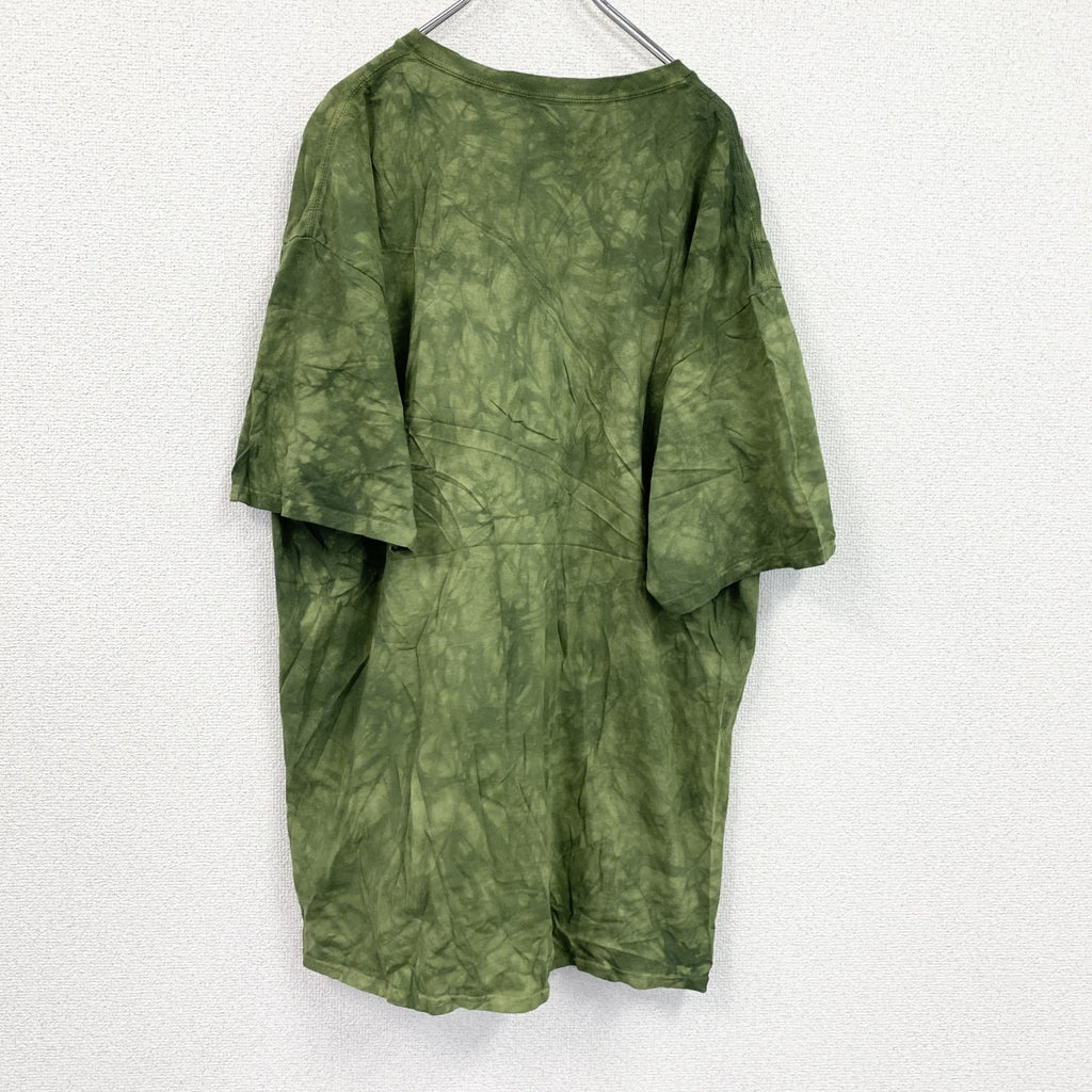 THE MOUNTAIN　ザマウンテン　半袖プリントTシャツ　タイダイ　緑　グリーン　2XLサイズ