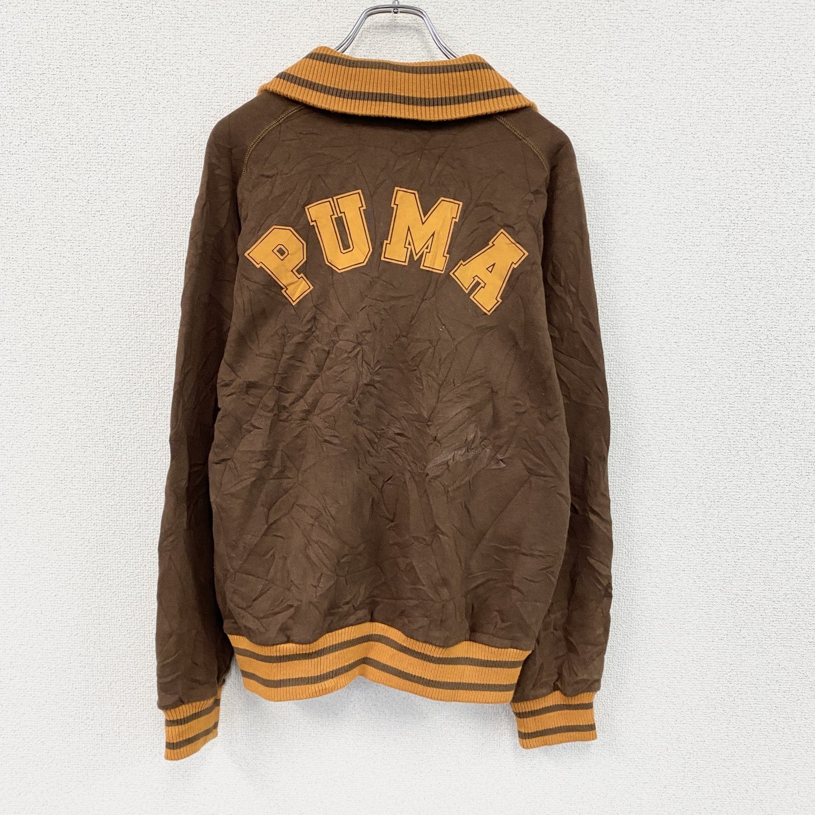 PUMA　プーマ　トラックジャケット/ジャージ　茶色　ブラウン　オレンジ　Lサイズ　古着