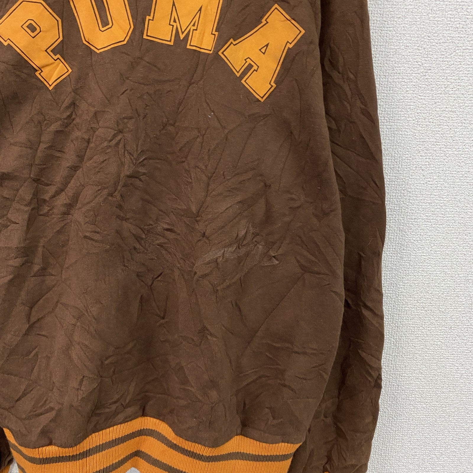 PUMA　プーマ　トラックジャケット/ジャージ　茶色　ブラウン　オレンジ　Lサイズ　古着