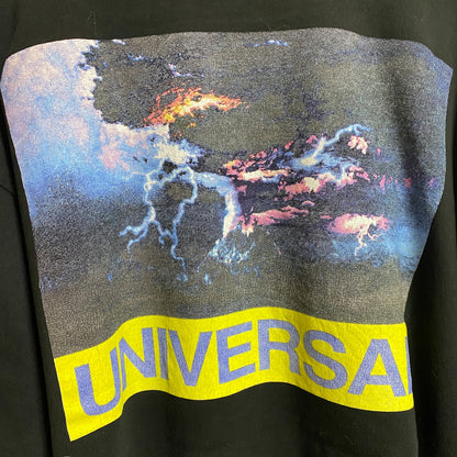 古着 used　BILLABONG　ビラボン　長袖フルジップパーカー　プルオーバー　ワッペン刺　黒　レトロ　Lサイズ