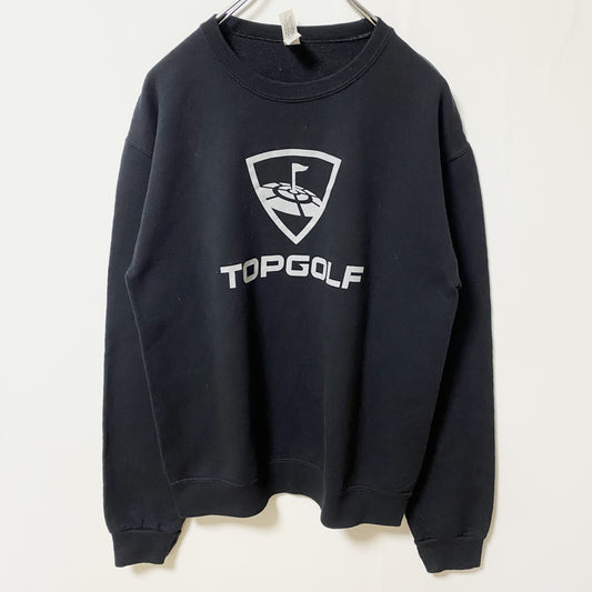 JERZEES　ジャージーズ　スウェット/トレーナー　GOLF　ゴルフ　スポーツ　クルーネック　黒　ブラック　Sサイズ