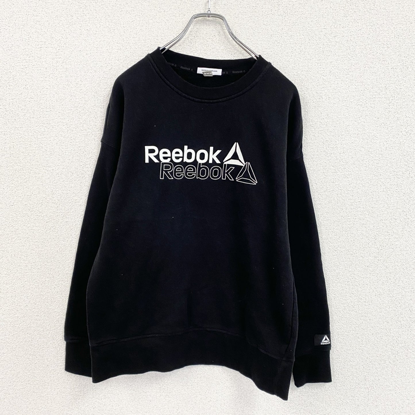 Reebok　リーボック　スウェット/トレーナー　デカロゴ　黒　ブラック　
