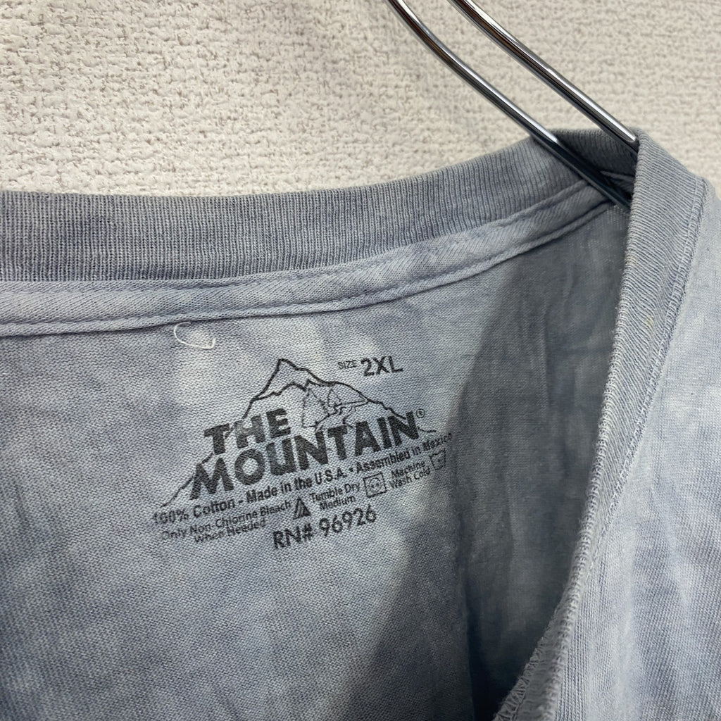 THE MOUNTAIN　ザマウンテン　半袖プリントTシャツ　アニマルT　タイダイ　灰色　グレー　2XLサイズ