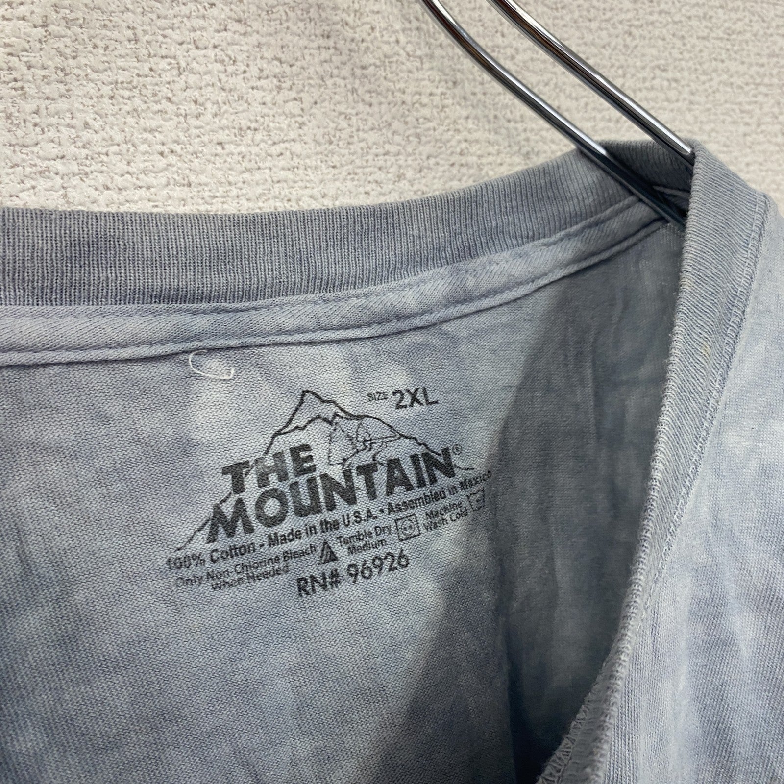 THE MOUNTAIN　ザマウンテン　半袖プリントTシャツ　アニマルT　タイダイ　灰色　グレー　2XLサイズ