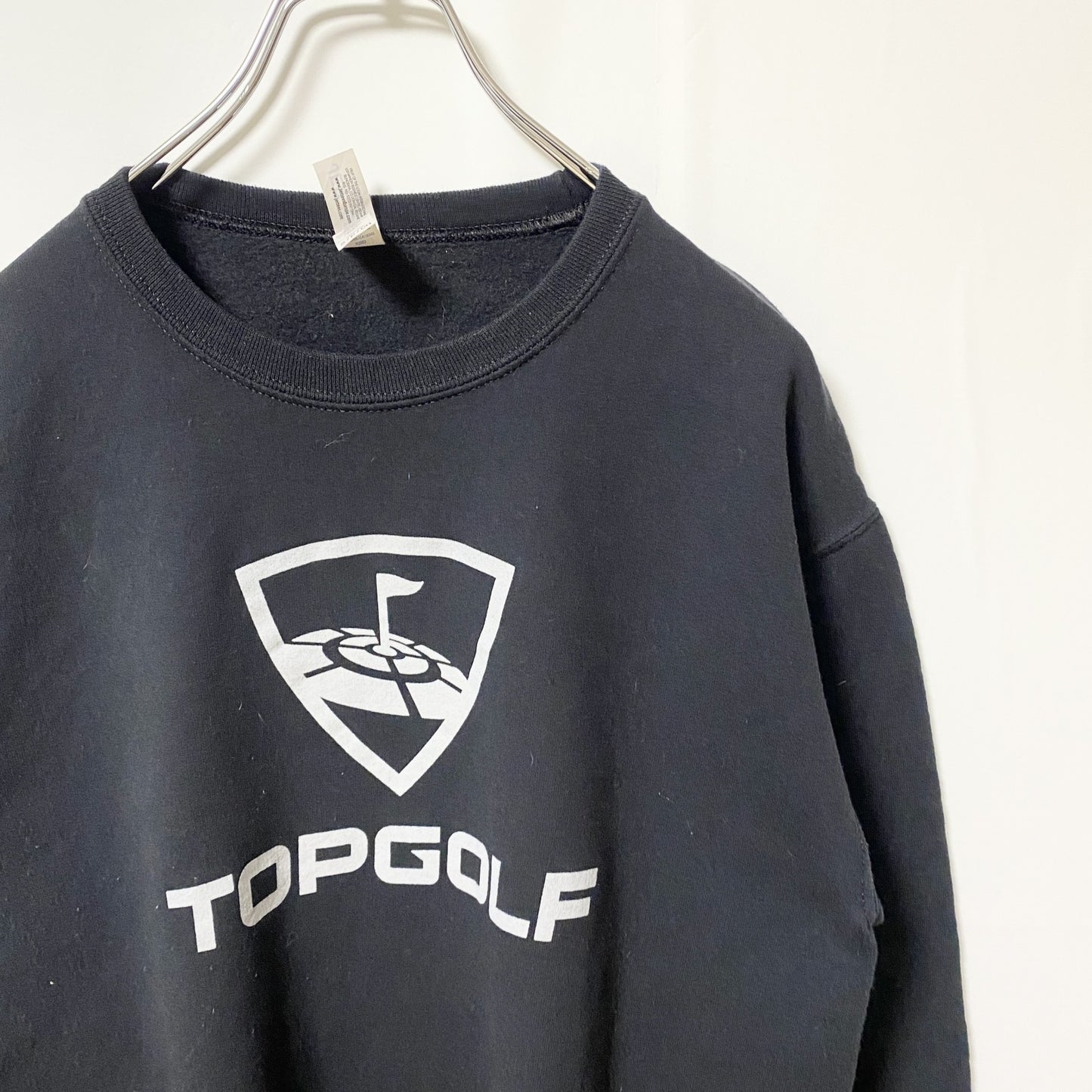 JERZEES　ジャージーズ　スウェット/トレーナー　GOLF　ゴルフ　スポーツ　クルーネック　黒　ブラック　Sサイズ