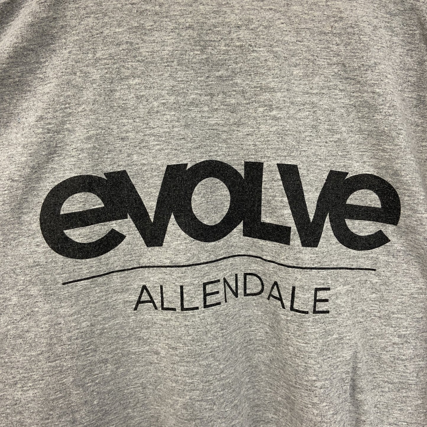 古着 used　adidas アディダス　半袖プリントＴシャツ　クルーネック　灰色　グレー　evolve　XLサイズ