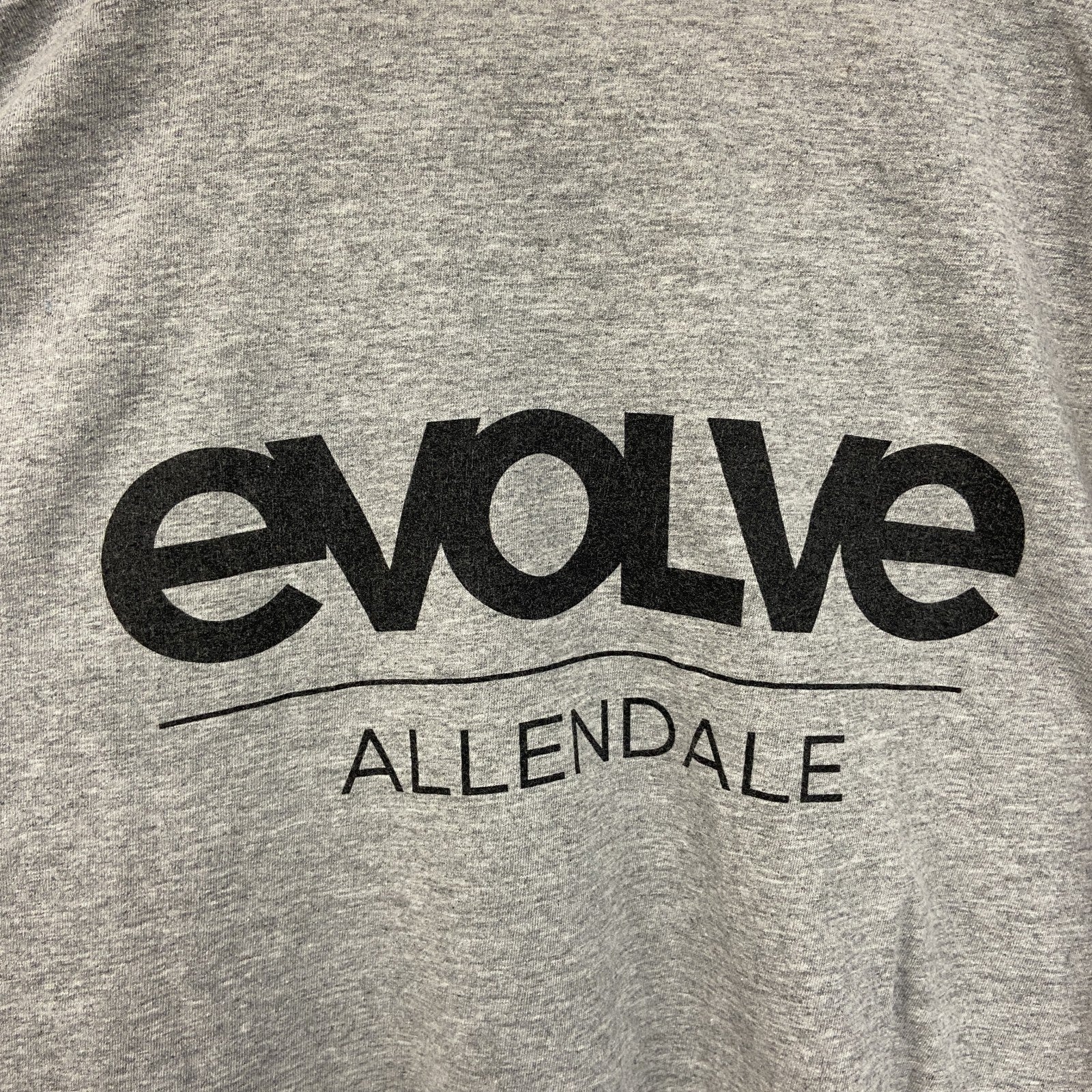 古着 used　adidas アディダス　半袖プリントＴシャツ　クルーネック　灰色　グレー　evolve　XLサイズ