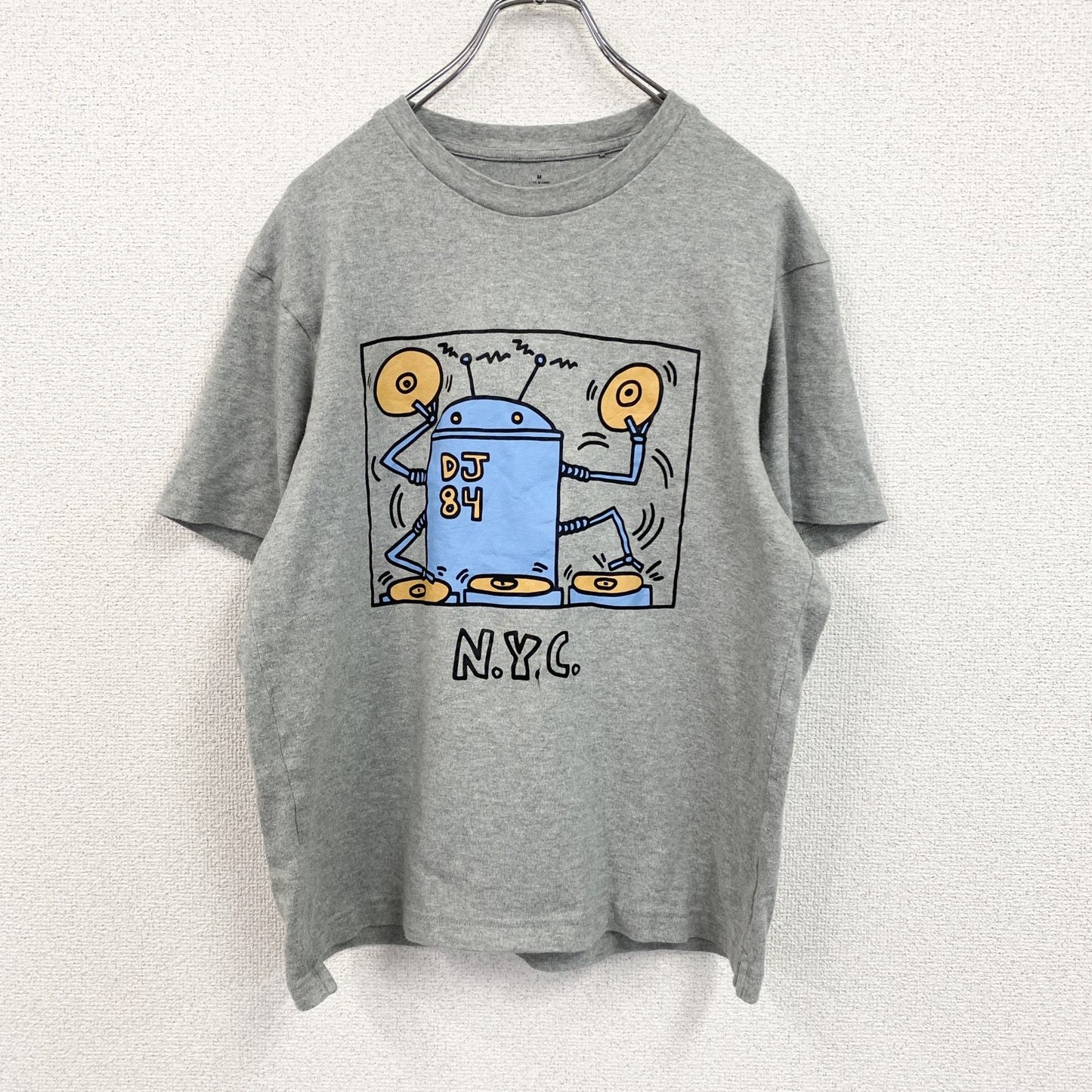 UNIQLO　ユニクロ　Keith Haring　キースへリング　SPRZ NY　半袖Tシャツ　灰色　グレー　Mサイズ