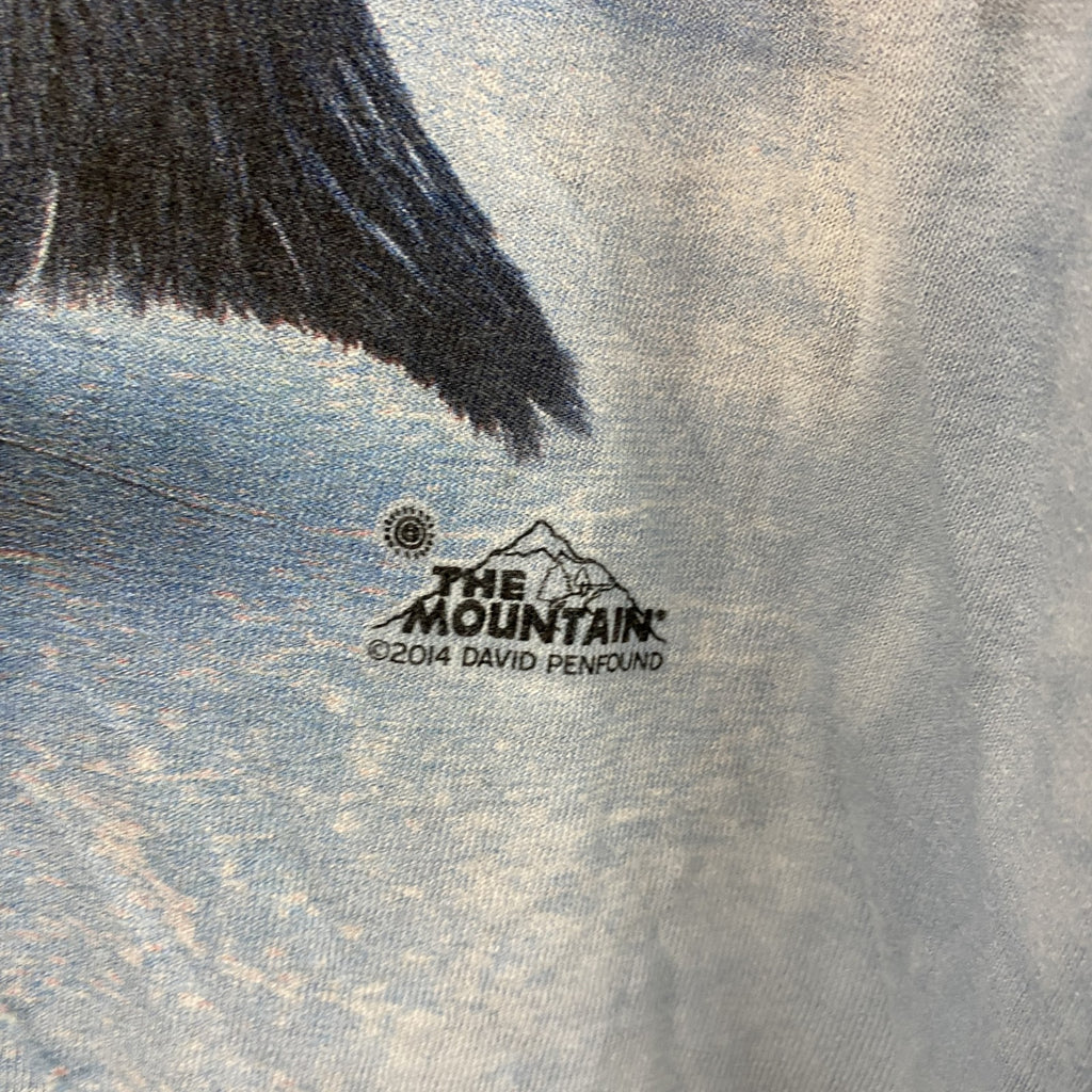 THE MOUNTAIN　ザマウンテン　半袖プリントTシャツ　アニマルT　タイダイ　ライトブルー　3XLサイズ