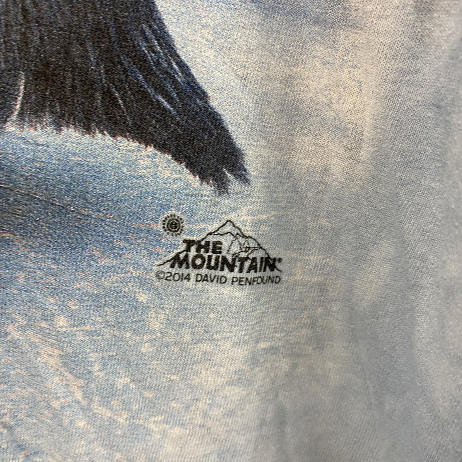 THE MOUNTAIN　ザマウンテン　半袖プリントTシャツ　アニマルT　タイダイ　ライトブルー　3XLサイズ