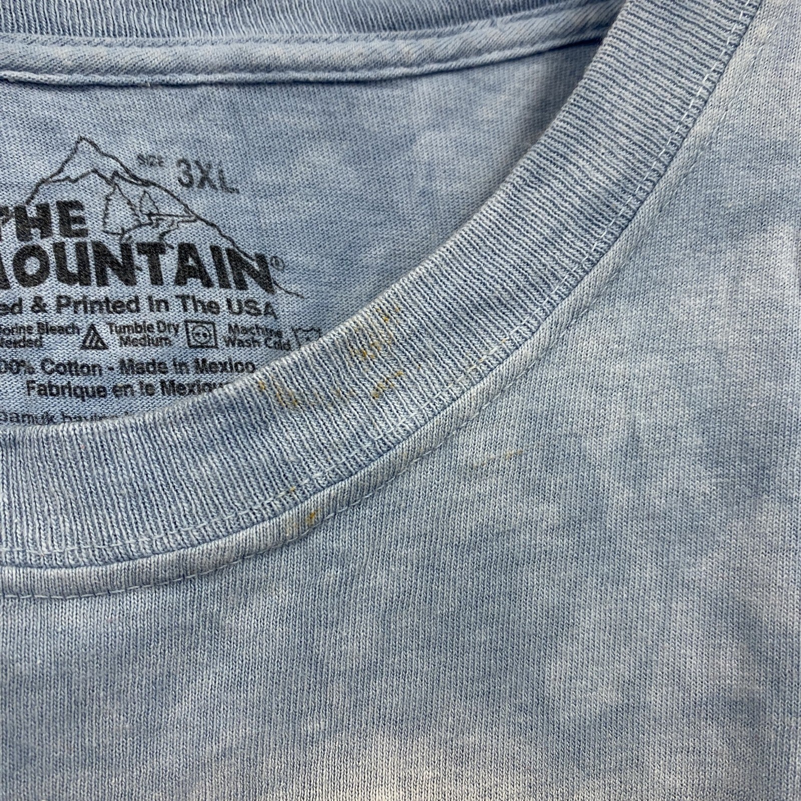 THE MOUNTAIN　ザマウンテン　半袖プリントTシャツ　アニマルT　タイダイ　ライトブルー　3XLサイズ