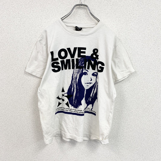 Natural clothes style　半袖プリントTシャツ　英字プリント　白　ホワイト　Mサイズ