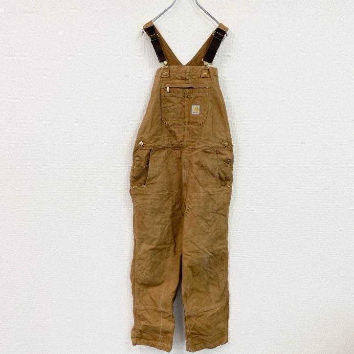 Carhartt　カーハート　オーバーオール/つなぎ　ブラウンダック　ダック地　ダブルニー　キャメル　W38